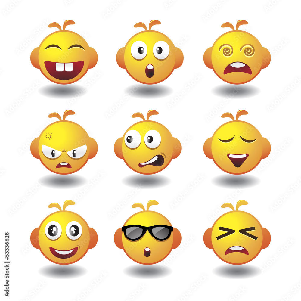 Obraz premium vector set of emoticons
