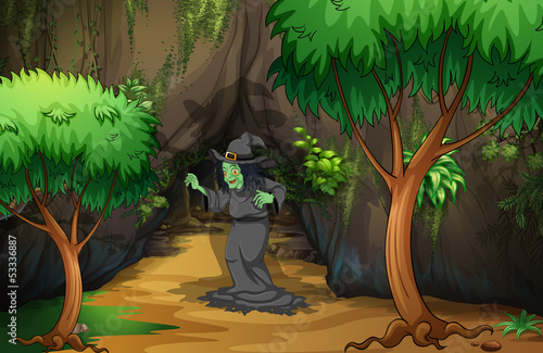 A witch in the forest