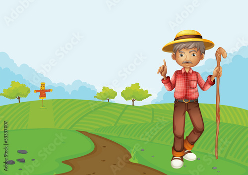 Old man at the farm