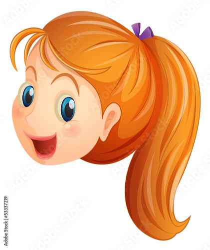 A face of a girl smiling