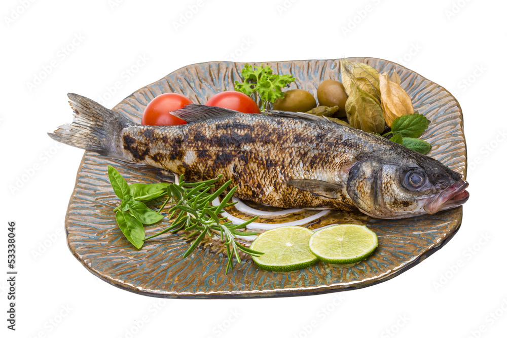 Roasted seabass