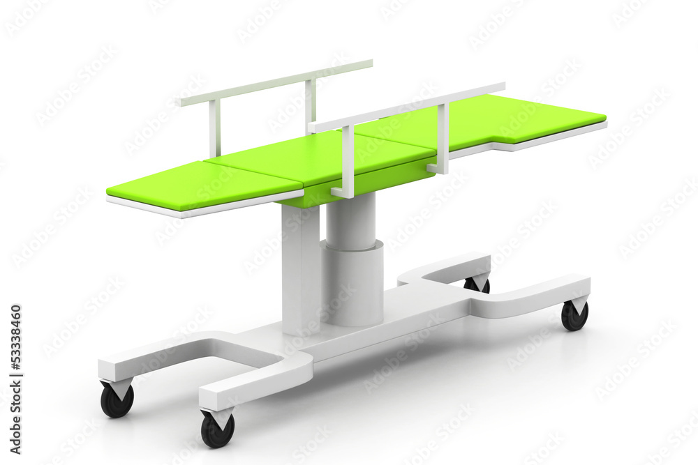 Medical bed on a white background. Medical bed on a white background.
