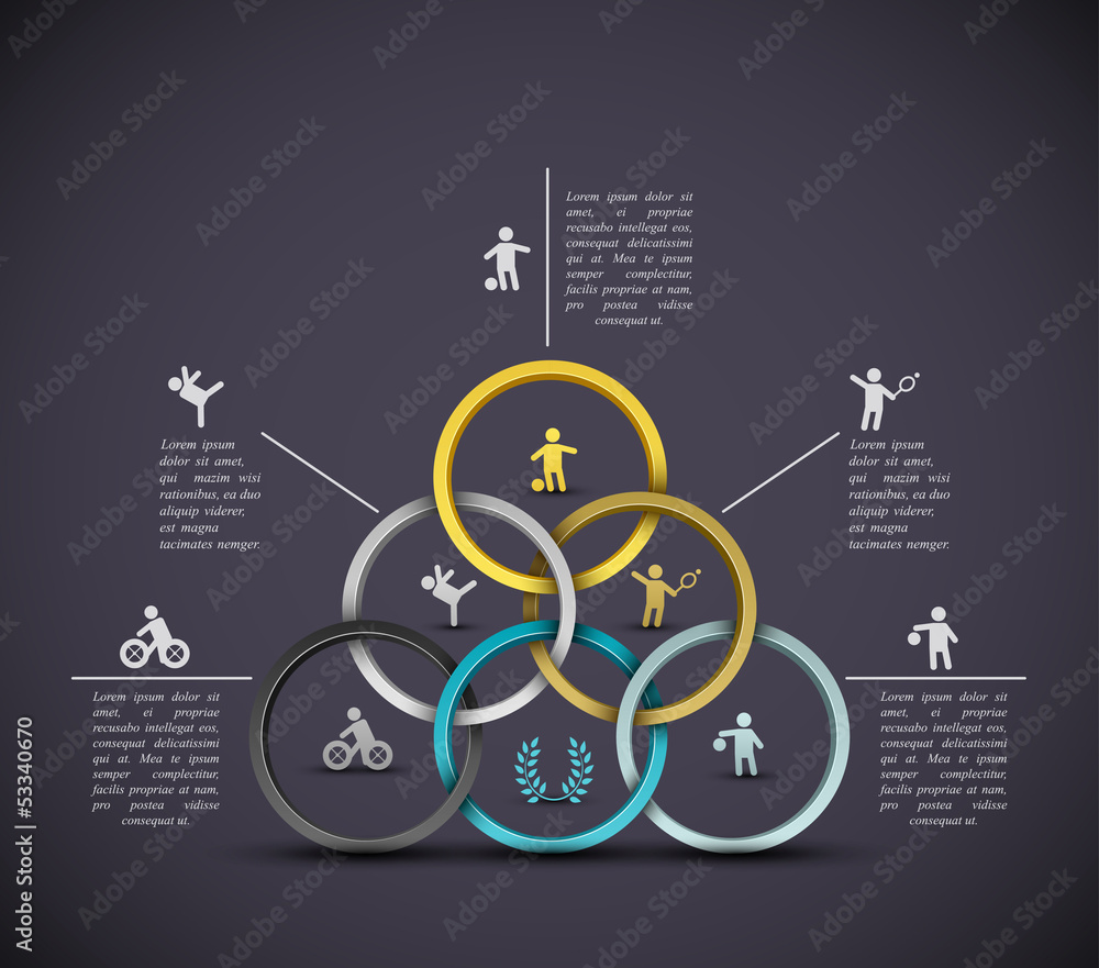 Obraz premium Infographic sport background