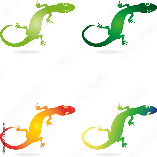 Logo, Echse, Salamander, Geko, Tier