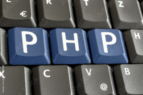 PHP written on computer keyboard