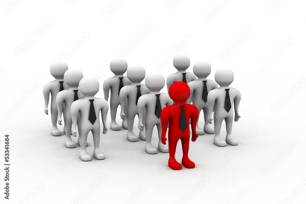 Business team with leader. Business team with leader.