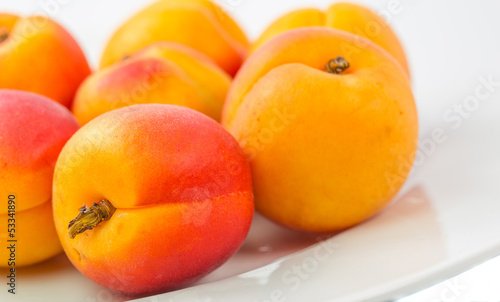 A group of apricot fruits