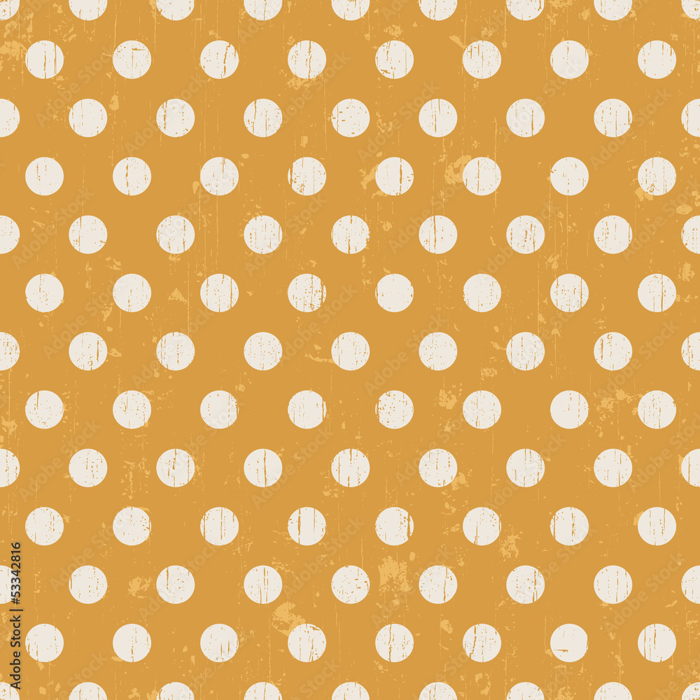Seamless pattern with white polka dots