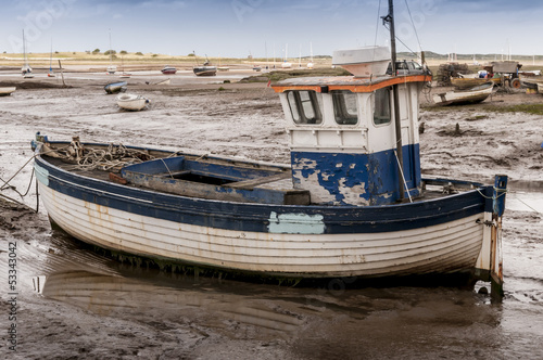 Old wooden fishing boat