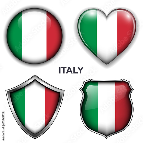 Free Download Italy flag icons, vector buttons. - GFXLoad