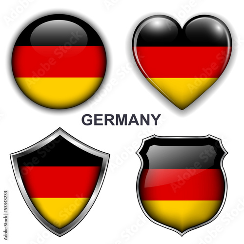 Germany flag icons, vector buttons.