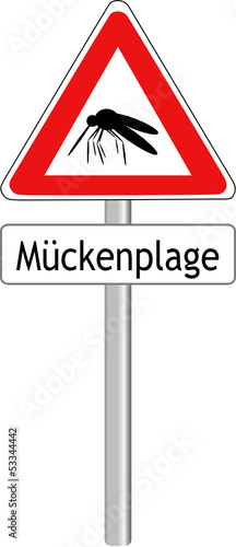 Mücken Warnschild