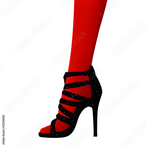 crystal high heels