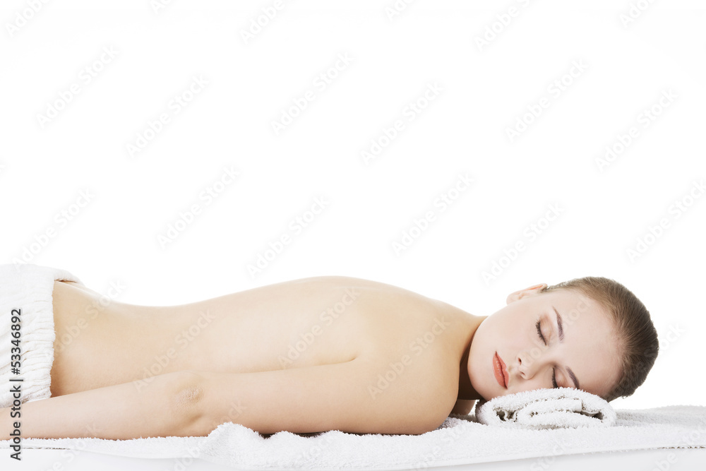 Beauty young woman relaxing in spa. Beauty young woman relaxing in spa.