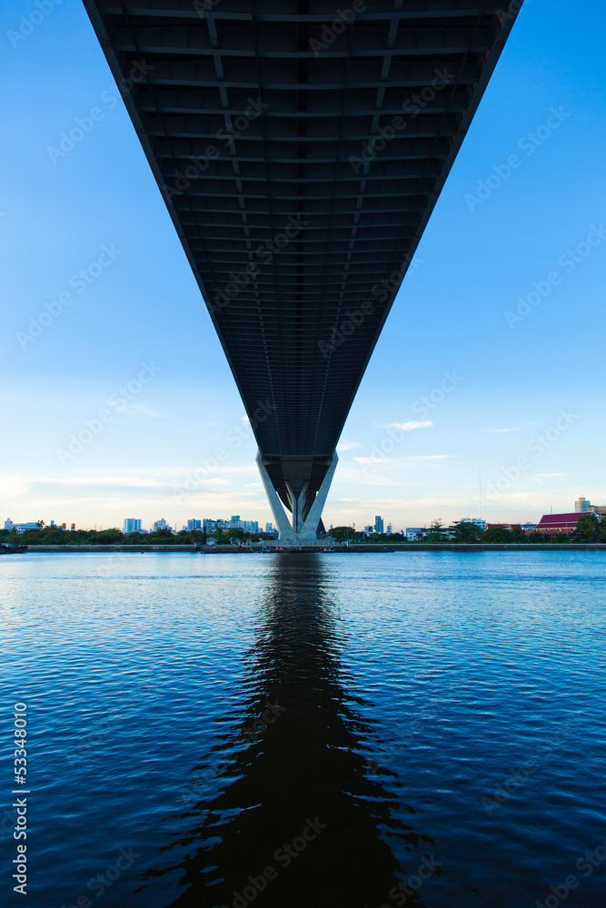 Bridge over a large river.