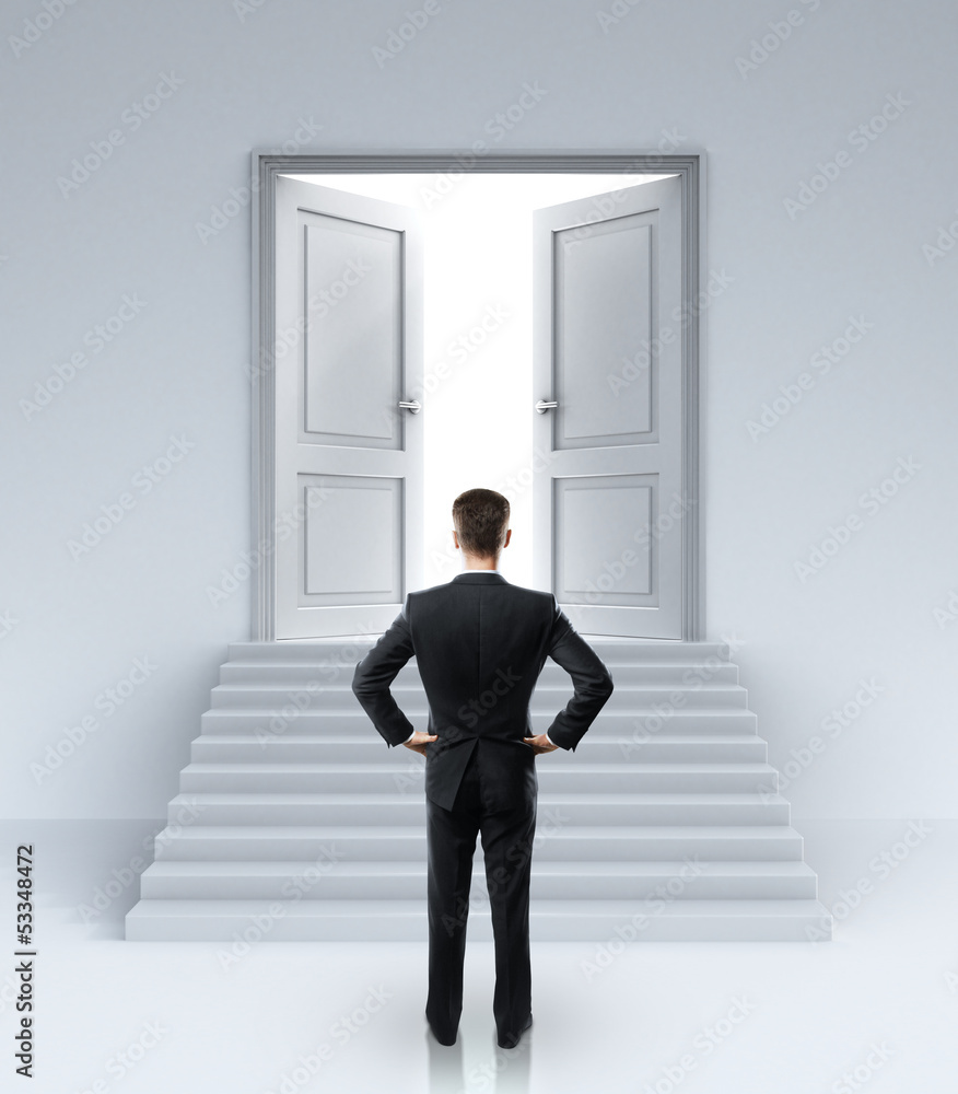 Fototapeta premium man and doors