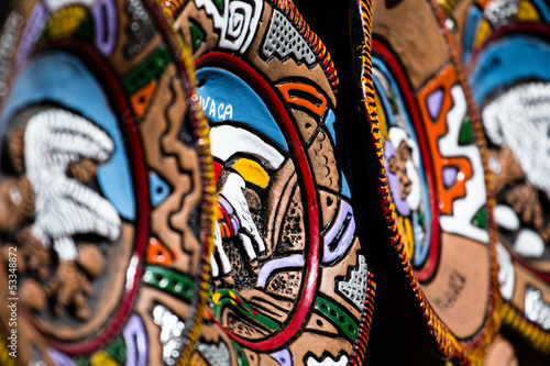 Souvenir masks from argentina  South America.