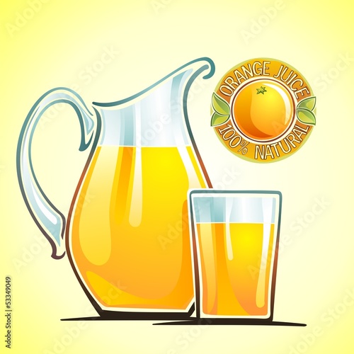 Orange juice in a jar