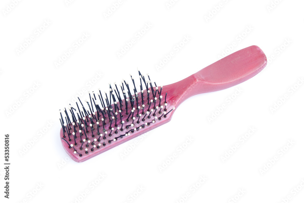 comb with hair isolated on white comb with hair isolated on white
