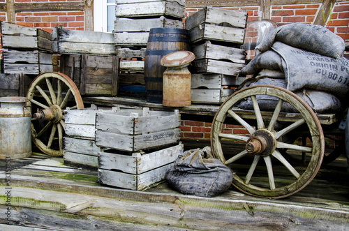 Nostalgia - Farm wagon loaded with old stuff