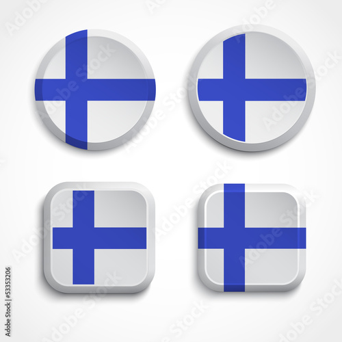Finland flag buttons