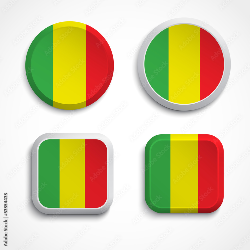Fototapeta premium Mali flag buttons