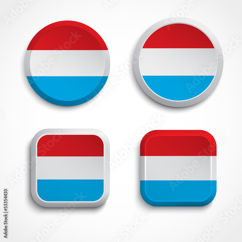 Free Download Luxemburg flag buttons - GFXLoad
