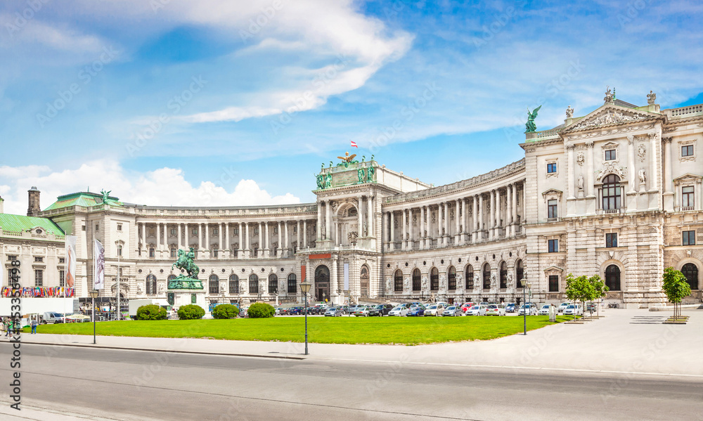 Hofburg Palace with Heldenplatz in Vienna, Austria
