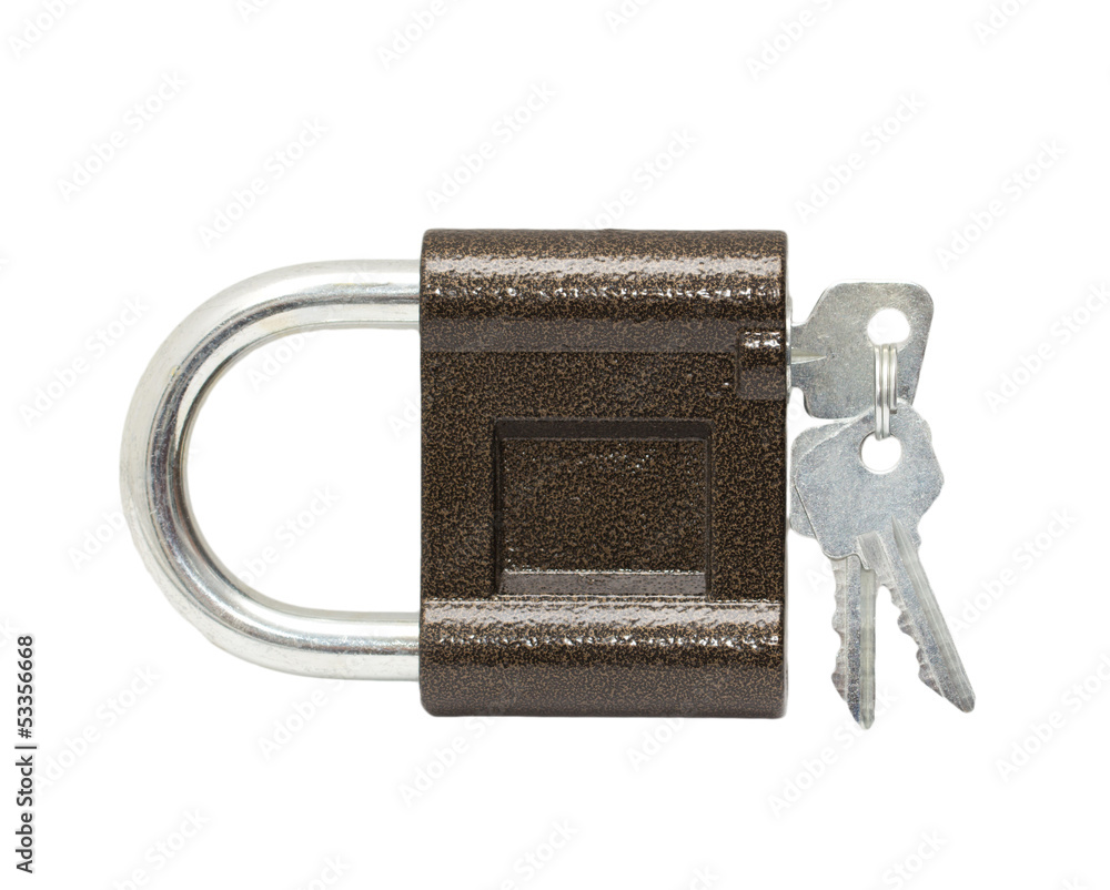 a new lock on a white background. macro a new lock on a white background. macro