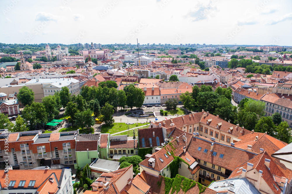 Panoramic view of Vilnius old town