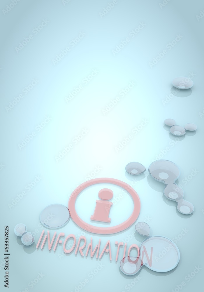 3d render of a soft information icon 3d render of a soft information icon