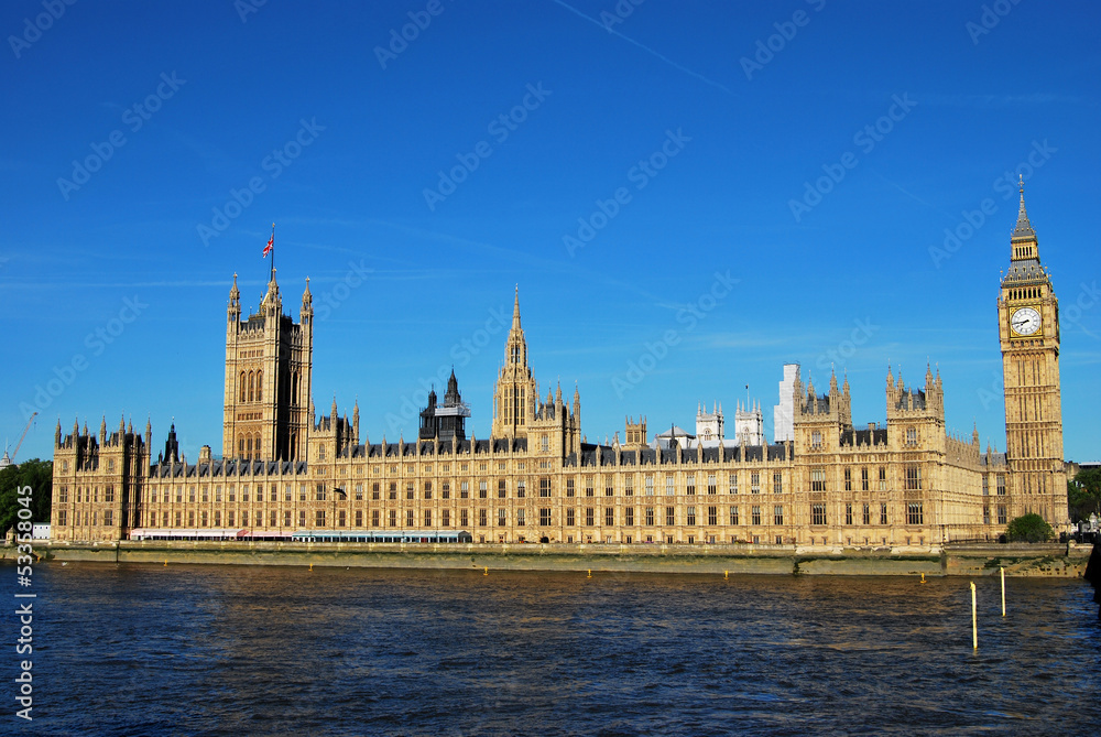 English Parliament from across the River Thames