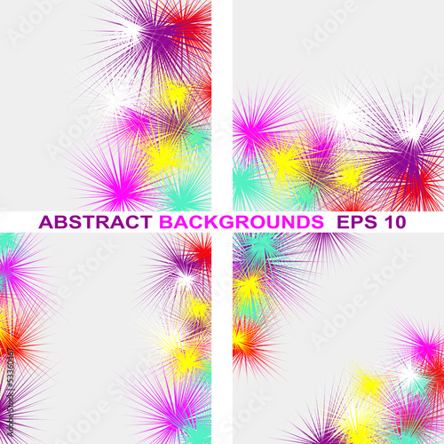 Abstract colorful Background in four variants