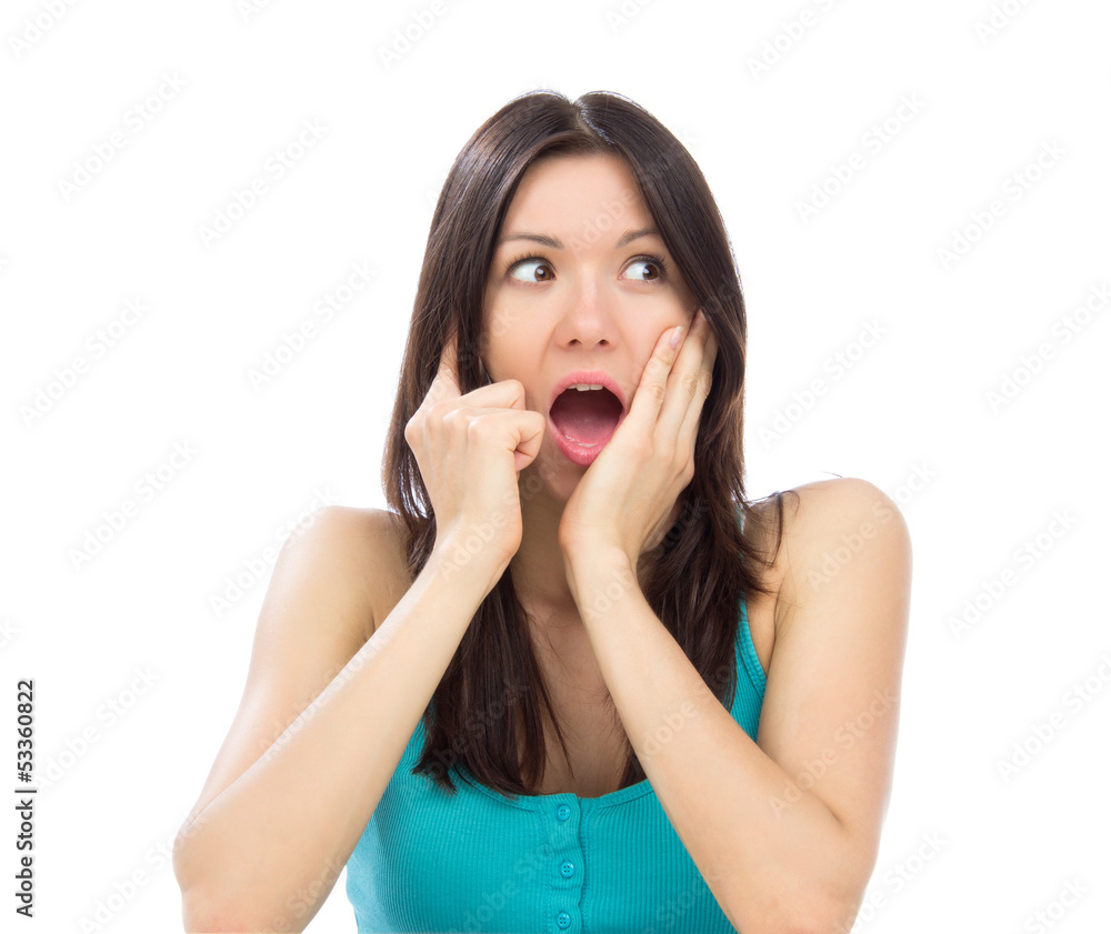beautiful shouting yelling happy woman smiling beautiful shouting yelling happy woman smiling