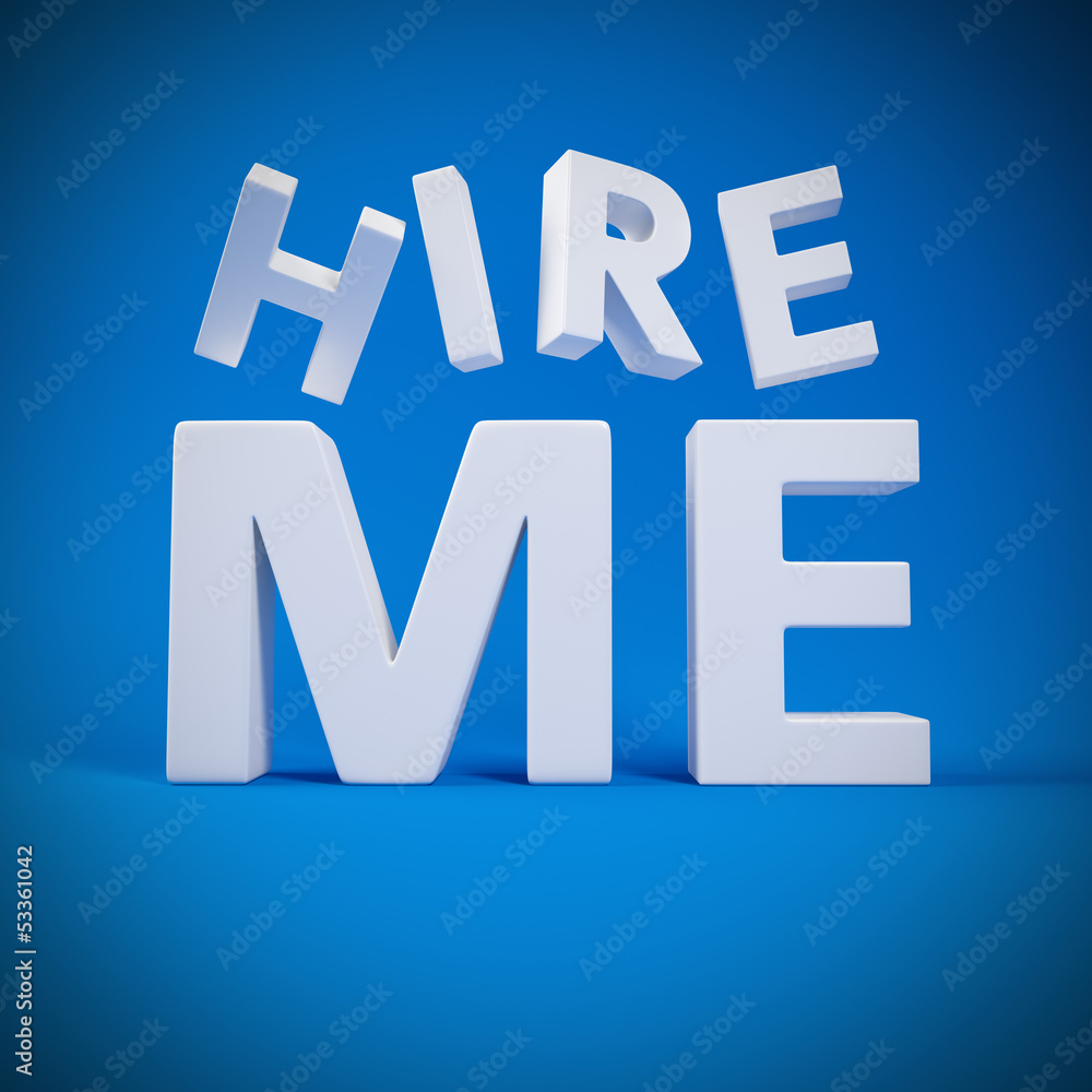 Hire me on blue Hire me on blue