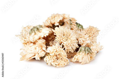 Heap Of Dried Chrysanthemum Flowers