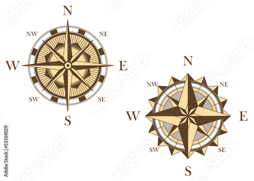 Two vintage compasses