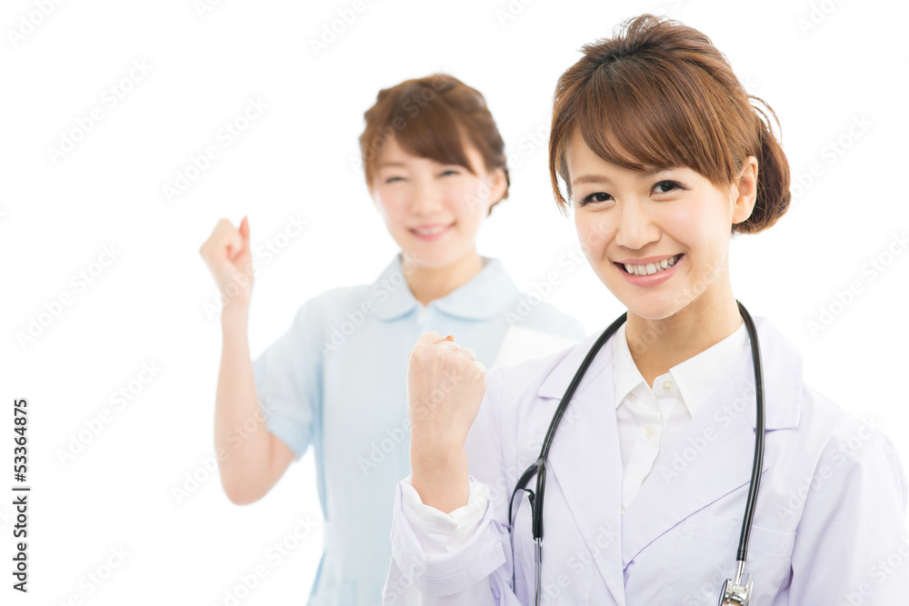 Beautiful asian hospital staff isolated on white backgroound Beautiful asian hospital staff isolated on white backgroound
