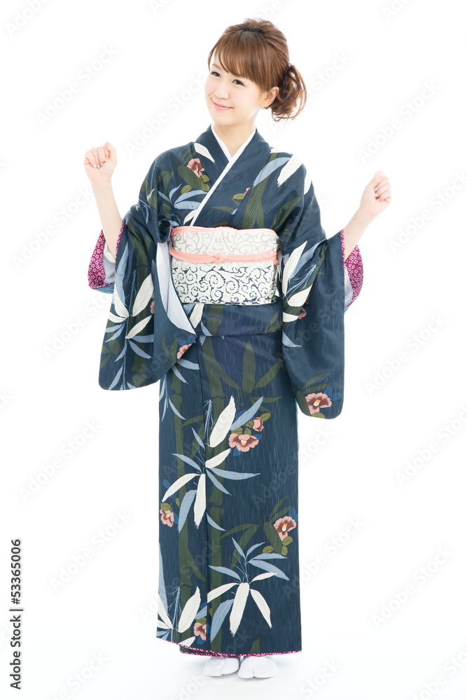 Beautiful japanese kimono woman isolated on white background Beautiful japanese kimono woman isolated on white background