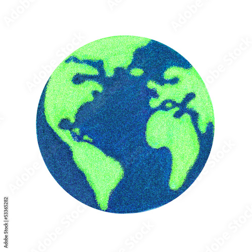 Globe of Earth painting