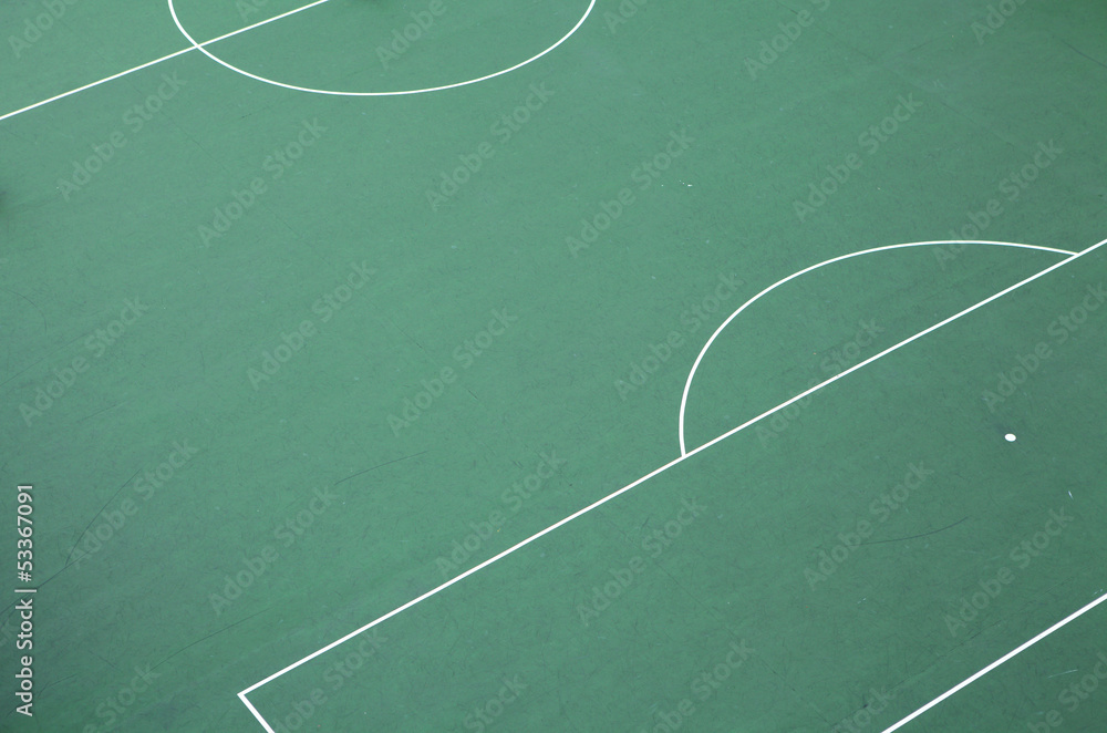 Fototapeta premium Empty football court top view