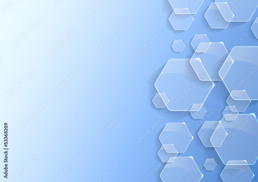 Geometrical background with transparent hexagons Geometrical background with transparent hexagons
