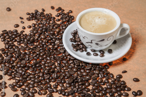 Cup of regular coffee.