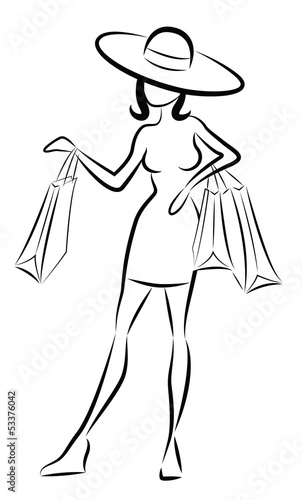 Shopping girl with bags