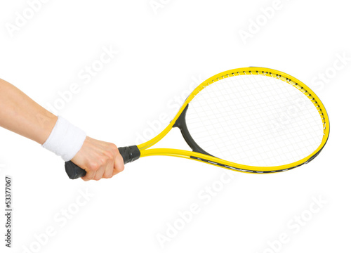 Closeup on hand with tennis racket © Alliance