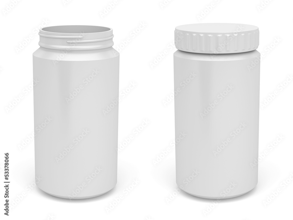 White plastic bottles White plastic bottles