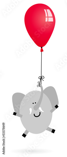 Elefant mit Luftballon