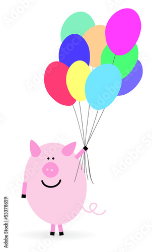 Schweinchen mit Luftballons © VRD