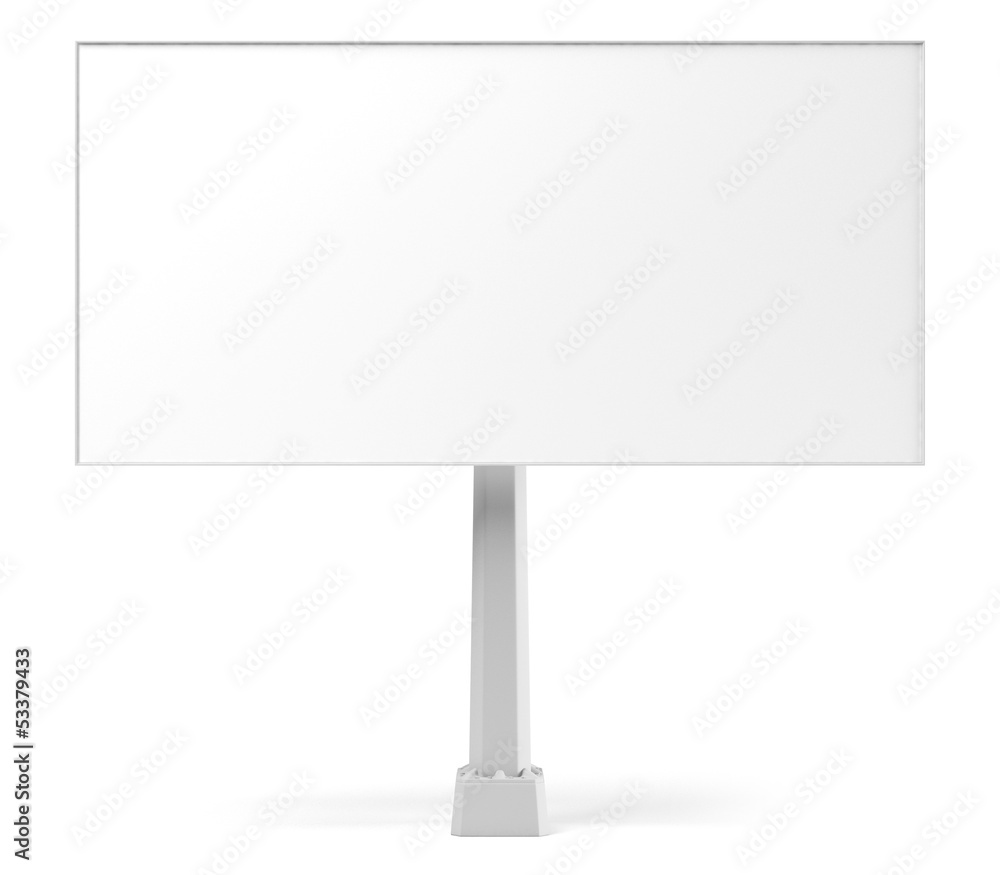 Obraz premium Empty billboard isolated on white