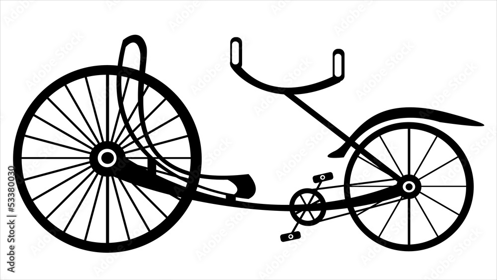 Fototapeta premium retro tricycle bike on white background
